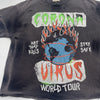 Gallery Dept ATK Corona Virus World Tour Charcoal Distressed Tee Mens Large