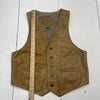 Vintage Far West Co Brown Leather Vest Size Large