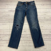 J Crew Vintage Straight Rip and Repair Jeans Bright Indigo Women’s 27 New