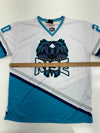 Two And Ten NBHL Mens White Blue Charlotte Rise Jersey Size XL