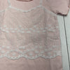 Youth Girls Pink Lace Overlay Short Sleeve T Shirt Size 7