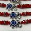 Bracelets Red Thread Braided Elephant Charm Adjustable Set of 12 NEW