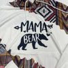 Women’s White Aztec Mama Bear Pullover Hoodie Size XL