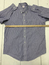 Brooks Brothers Blue White Striped Long Sleeve Button Up Size Large