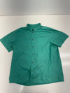 KingSize Mens Teal Short Sleeve Button Up Shirt Size 3XL Tall