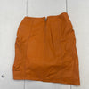 Camila Coelho Orange Leather Ruched Mini Skirt Women’s Size XS MSRP $358