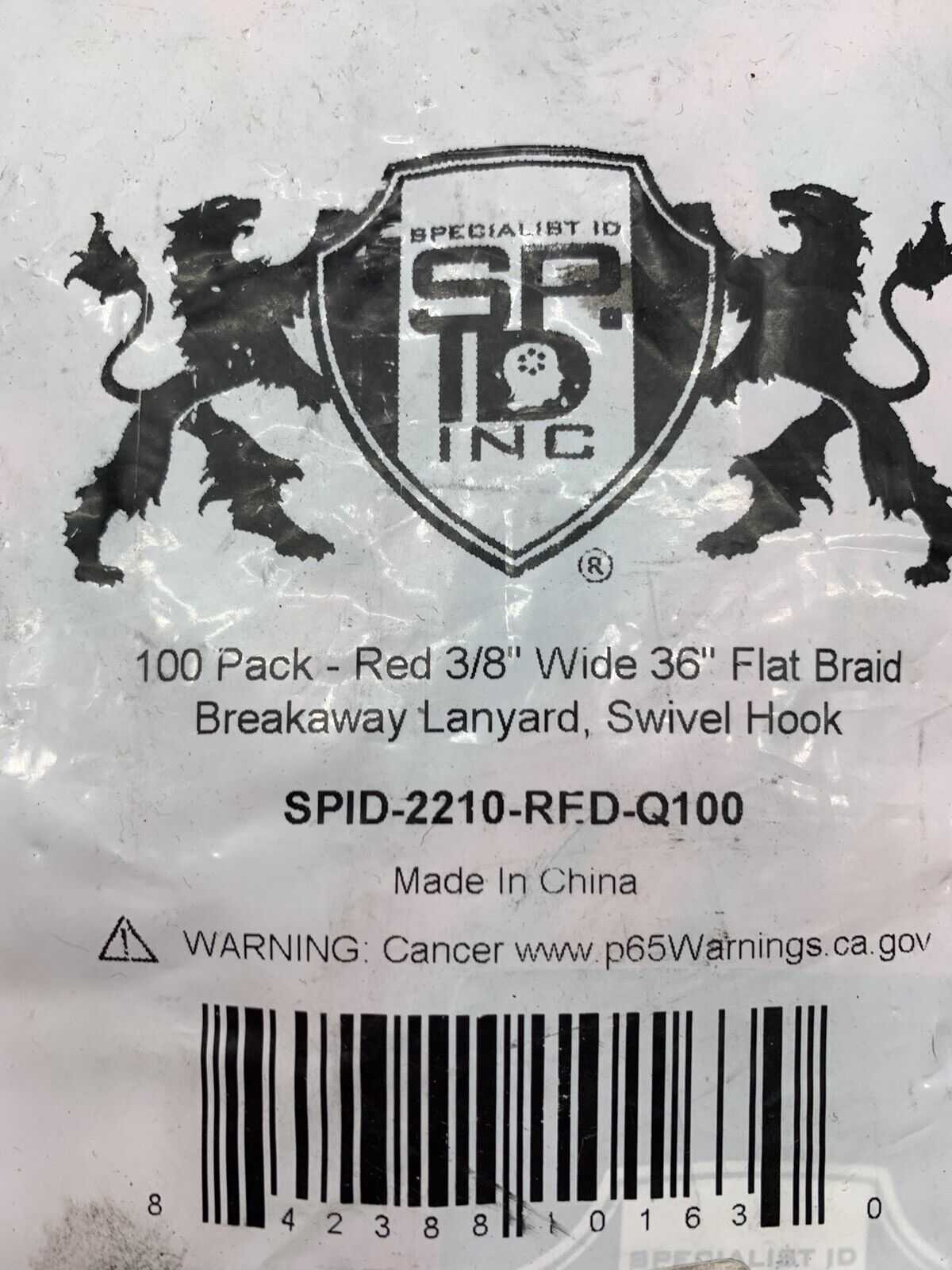 Specialist ID 100 Pack Red 3/8 Wide 36” Flat Breakaway Lanyard Swivel -  beyond exchange