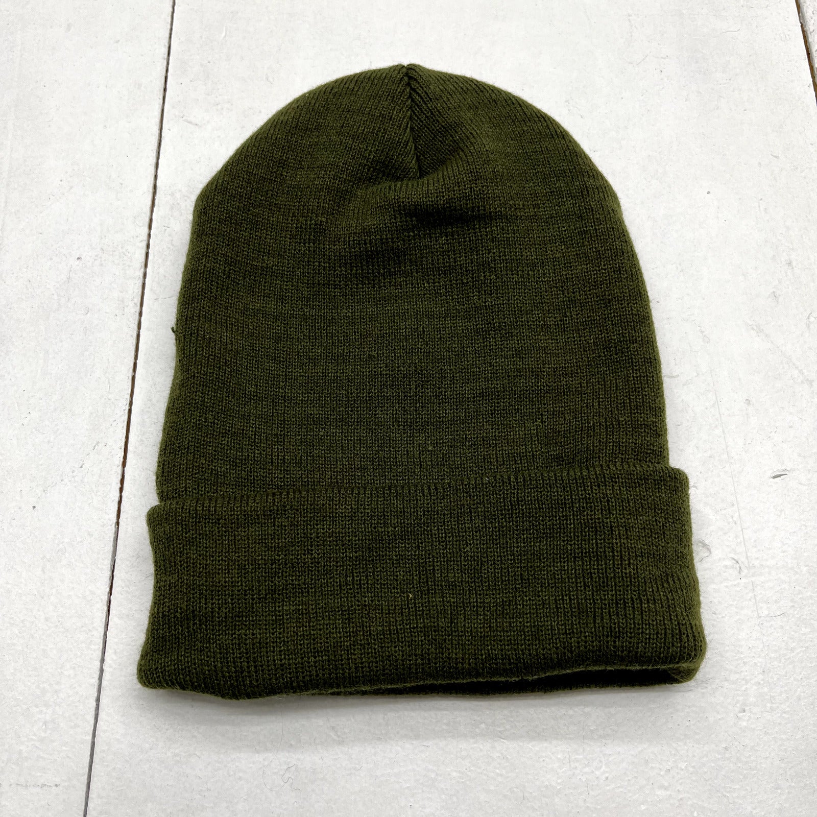 YP Classics Army Green Basic Beanie Unisex Adult One Size
