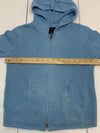 Frenchi Women’s Zip Up Jacket Size Small Sailboat Blue Zip Up Hooded Vintage New