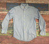 Izod Men&#39;s XL Blue Cotton Long Sleeve Button Up Shirt Size Small