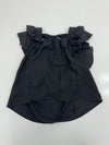 Shein Womens Black Open Back Short Sleeve Blouse Size Large