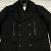 Buffalo David Britton Black Wool Blend Pea Coat Men Size Small