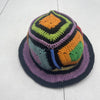 Women’s Multicolored Knit Patchwork Bucket Hat Size OS
