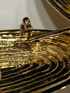 St. John Knits Vintage Gold Tone Brooch Necklace Brooch
