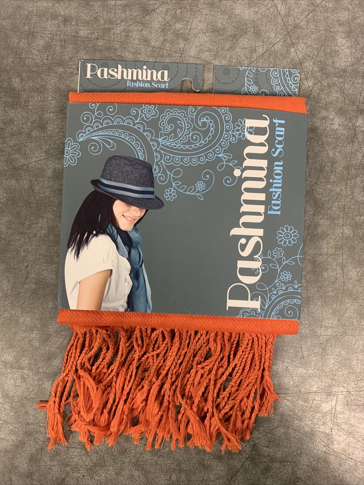 Blue Star PASHMINA Orange fringe fashion scarf 5 ways to wear