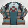 Hooey Bull Fighters Only Turquoise Serape Pattern Jersey Mens Size XXL $60