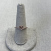 Pandora Sparkling Wishbone Heart Ring Rose Gold Size 7.5 New