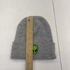Unisex Adults Gray Knit Alien Embroidered Beanie Size OS