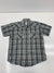 Panhandle Rough Stock Mens Brown Blue Plaid Button Up Short Sleeve Tee Size XXL