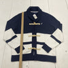 Nautica Navy Blue &amp; White Heritage Toggle Cardigan Sweater Mens Size Medium