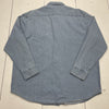 VINTAGE Jerzees Denim Blue Button Up Shirt Embroidered Dog Adult Size XL