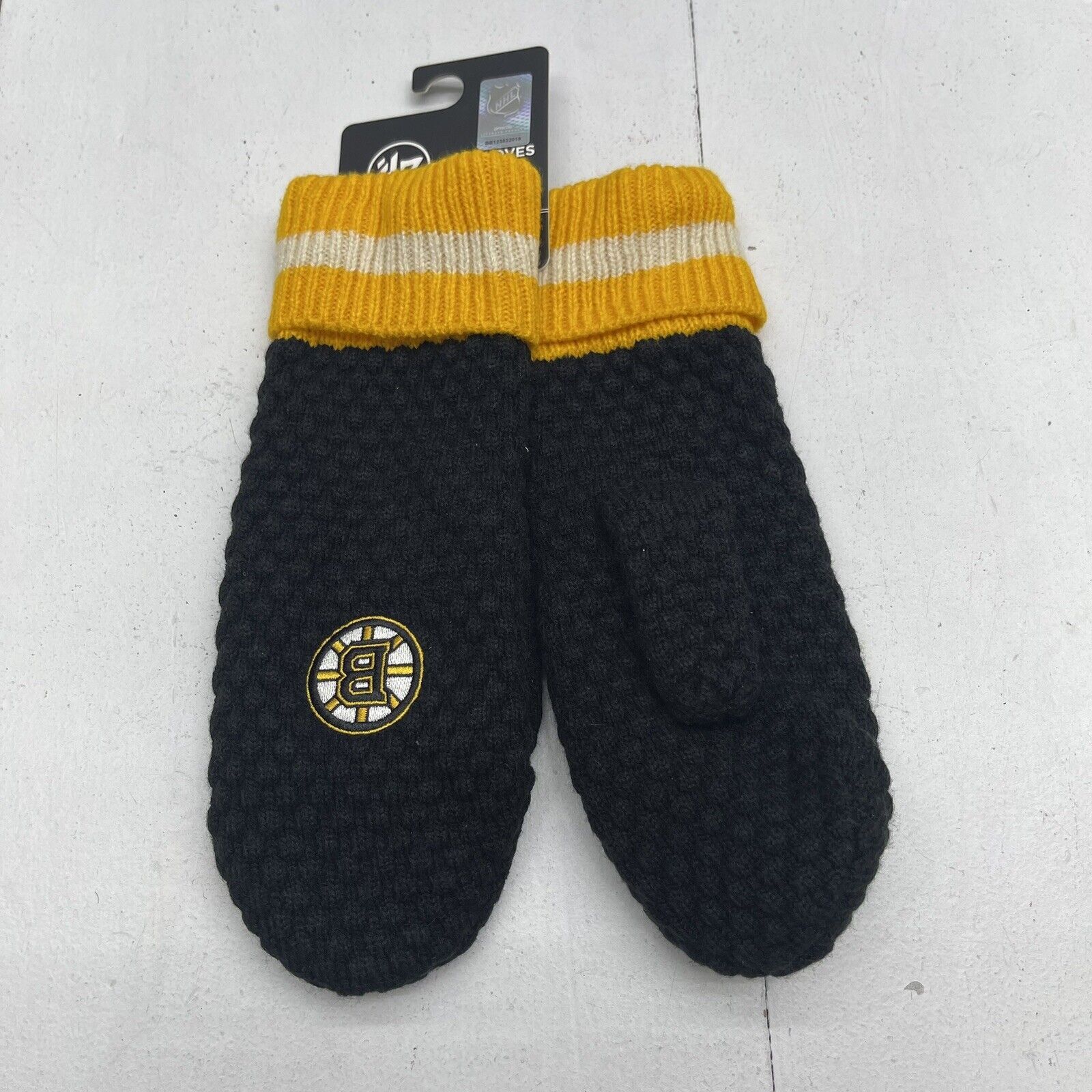 47 Brand Boston Bruins Black Knit Mitten Gloves Women’s OS New