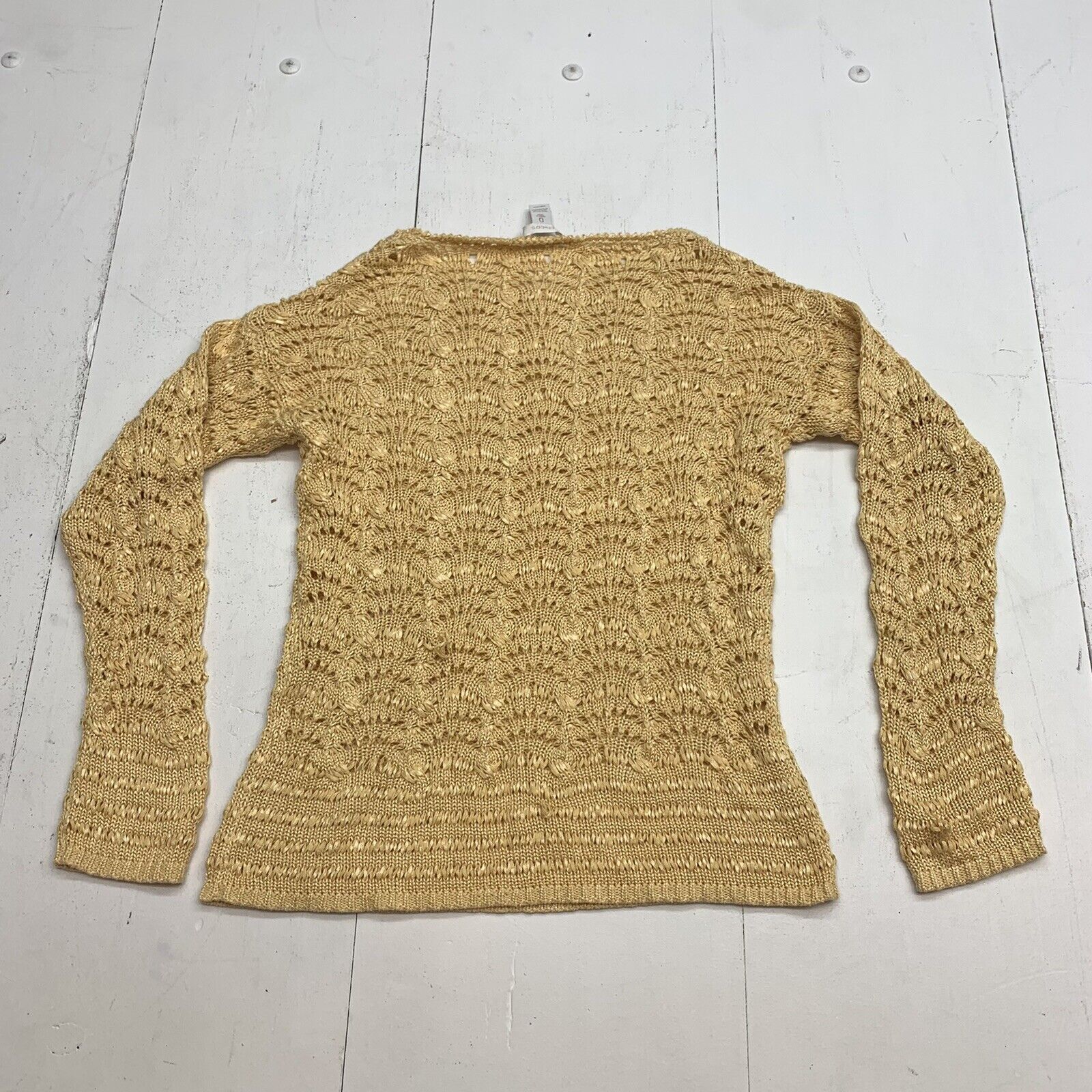 Chicos Womens Yellow Knit Sweater Size 0 - beyond exchange
