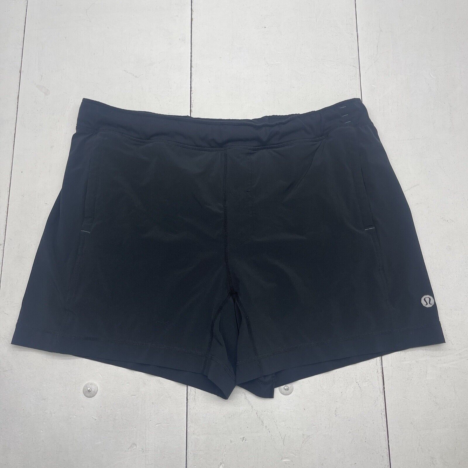 Lululemon Black Athletic Lined Shorts Mens Size XL