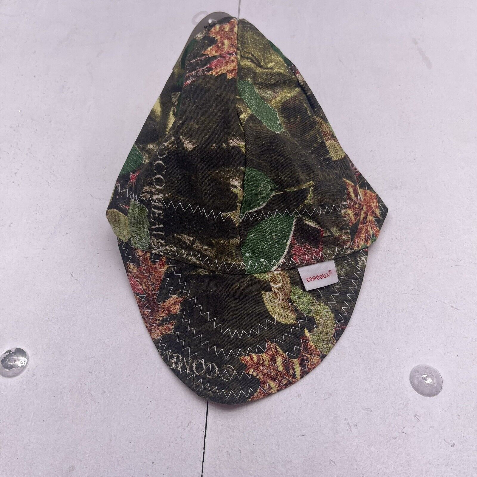 Comeaux Welding Cap Green Camouflage Reversible Size 7 1/4