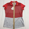 Nike Golf Womens Red/Grey Short Sleeve Size Medium