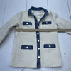Sandro Chelby Ivory Contrast Denim Button Up Jacket Women’s Size 36 US 4 $545