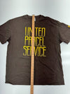 Delta Pro Weight Mens Brown UPS Graphic Print Short Sleeve Tee Size XL