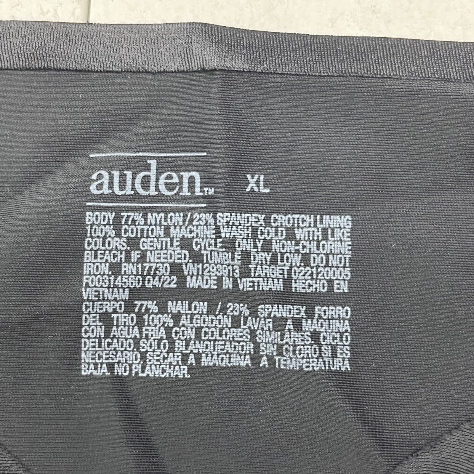 Auden Black Bonded Edge Thong Women's Size XL (16) NEW - beyond exchange