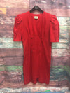 The collecton Vintage Red Dress Sz 8 Quarter Sleeve