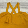 Madewell Mustard Crop Layered Blouse Tank Top Women Size S NEW