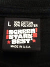 Vintage Screen Stars Black Steel Velvet Rock Band T-Shirt Adult Size L USA Made