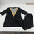 Afripride Black Gold Zipper Detail 2-Piece Outfit Set Tunic And Pants Mens L