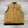 Missouri Tiger Black and Gold Recersible Puffer Vest Mens Size Medium