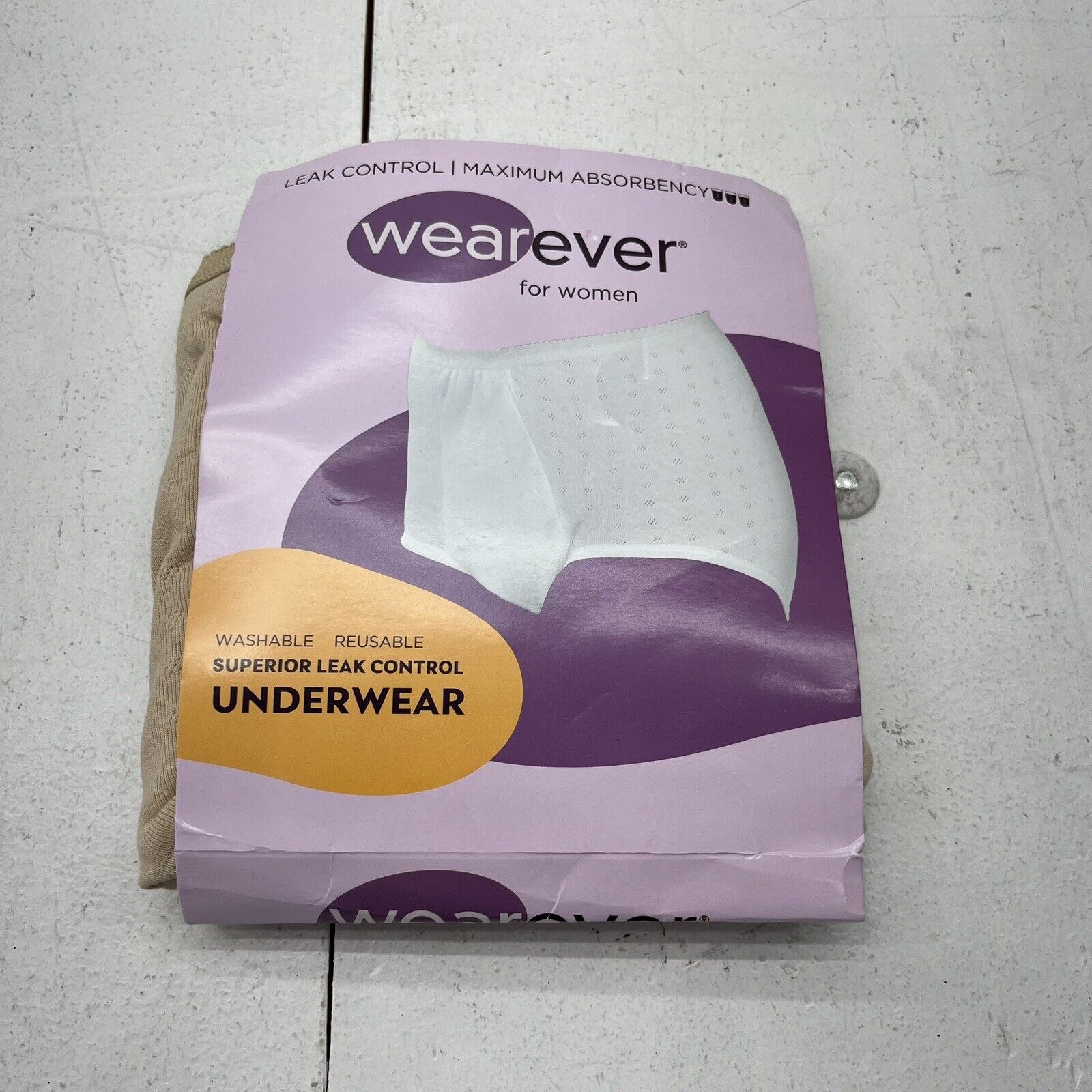 Wear Ever Beige Superior Leak Control Underwear Womens Size 1X NEW