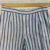 Beach Lunch Lounge Blue Gate Linen Wide Leg Pants Women Size Large NEW *