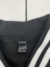 Shein Womens Black White C Patch Button Up Jacket Size Medium