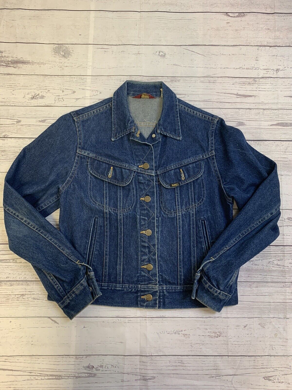 Vintage Lee Jeans Denim Jacket Made in USA Women’s Size 11-12