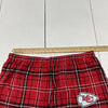Team Apparel Red Plaid Kansas City Chiefs Boxer Sleep Shorts Women’s Size XL