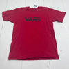 Vans Red Logo Short Sleeve T Shirt Mens Size Large