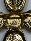 St. John Knits Vintage Gold Tone Brooch Necklace Brooch