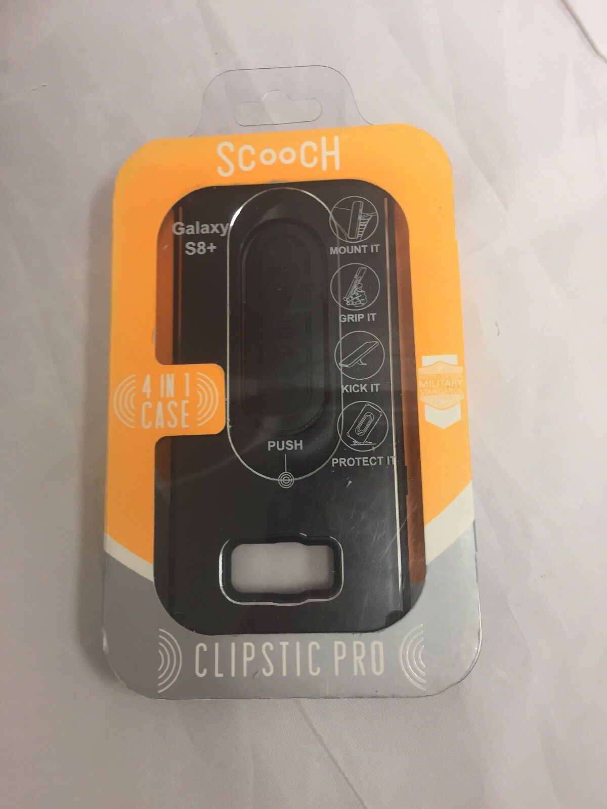 NEW SCOOCH Clipstic Pro 4 in 1 Case Black Galaxy S8+