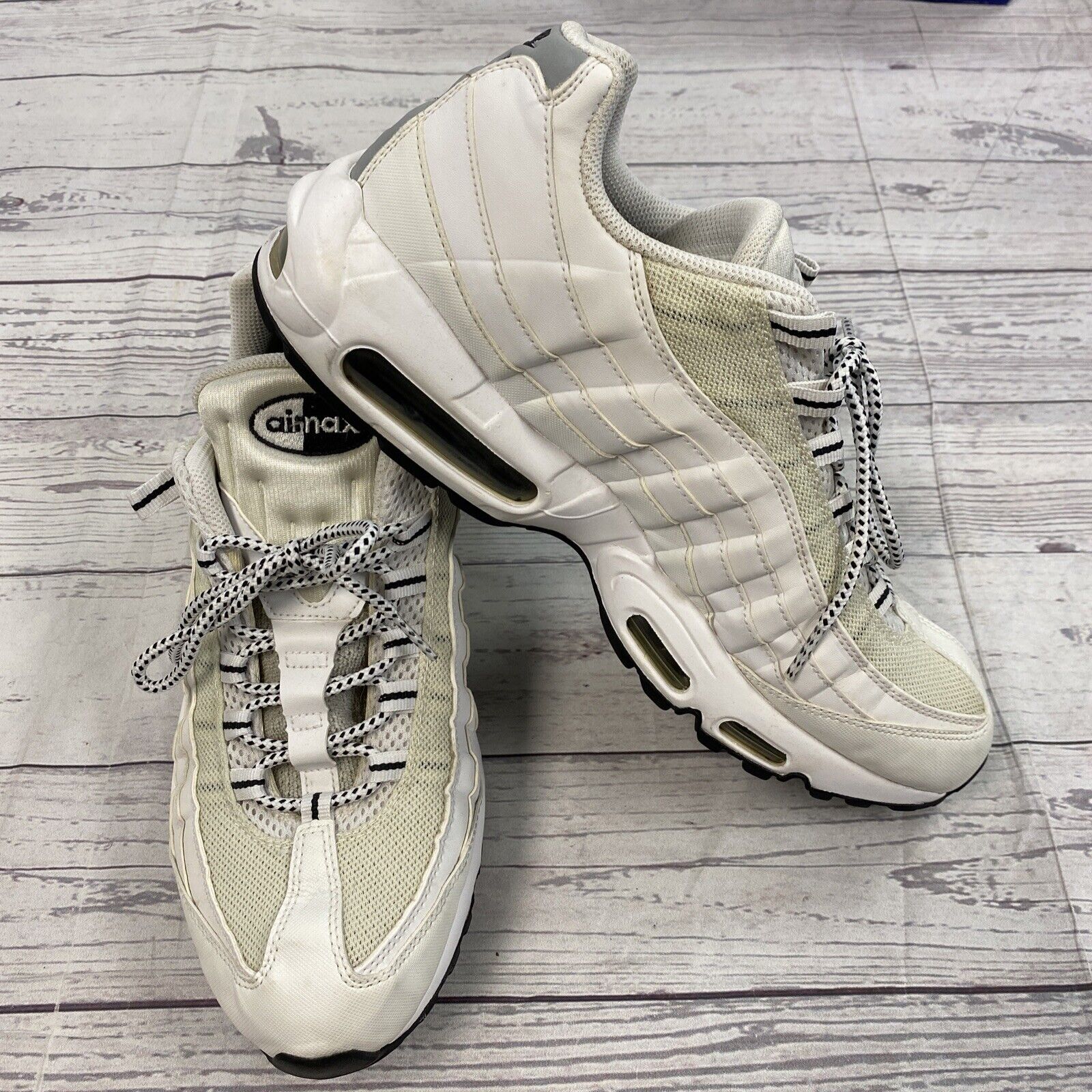 Nike 609048-109 Air Max 95 Triple White Black Running Shoes Men’s Size 13*