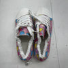 Women’s Round Toe Lace Up Pink Peeps Printed Canvas Sneakers Size 38 US7 New