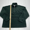 J Crew Green Fleece 1/4 Zip Pullover Sweater Mens Size Small
