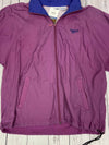 Vintage Reebok Purple Blue Zip Up Track Jacket Ladies Size Large *